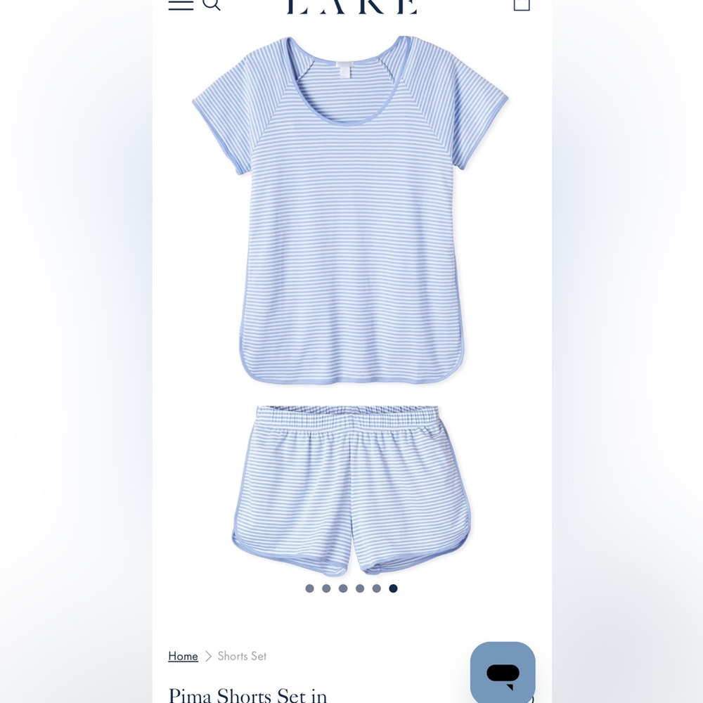 Brand new lake pajamas size M